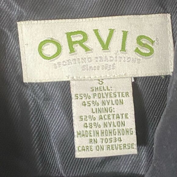 Orvis Wm’s Sz Sm Black Quilted Button Down Collared Medium Weight Barn Jacket - Picture 4 of 4
